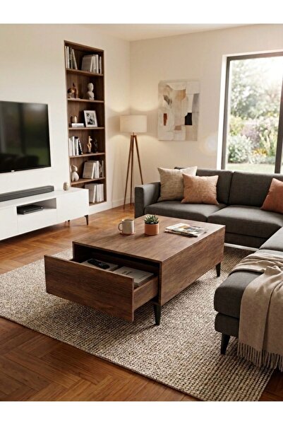 VİNMOB TV ÜNİTELERİ MODERN ÇEKMECELİ AYAKLI OS01 ORTA SEHPA & COFFEE TABLE / ...