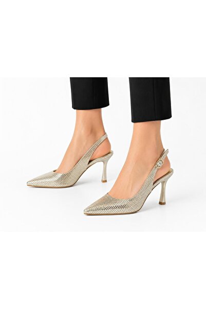 TRENDYSHOSE 07006 Thin Heel Glittery Women's Comfortable Shoes