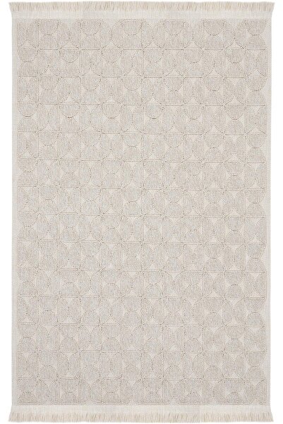 Cool Halı Mirage Bej 160x230 4 Mt Kare Halı Geometrik Desen Dokuma Kaymaz Tab...