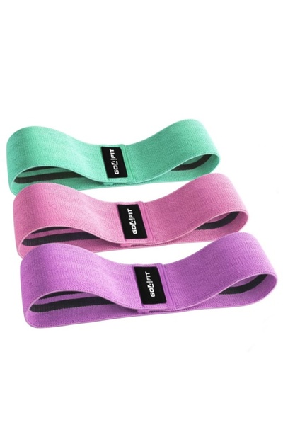 MultiColor Set 3 benzi elastice din material, 3 niveluri de rezistenta, sacul...