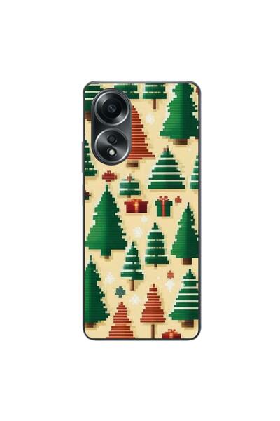 OEM Husa compatibila cu Oppo A58 4G Silicon Gel Tpu Model Pixel Art Christmas...