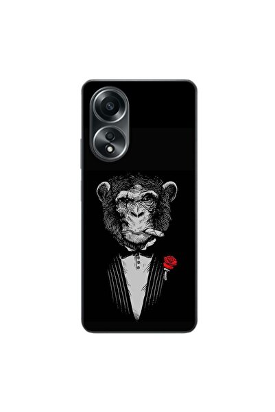 OEM Husa compatibila cu Oppo A58 4G Silicon Gel Tpu Model Cigar Monkey