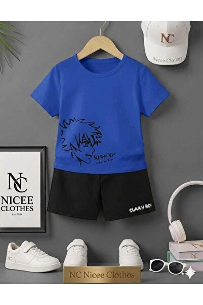 NC Nicee Clothes ΚΑΛΟΚΑΙΡΙΝΟ ΠΑΙΔΙΚΟ ΜΠΛΟΥΖΑΚΙ ΚΑΙ ΣΟΡΤΣ UNISEX (ΜΑΥΡΟ ΣΧΕΔΙΟ...