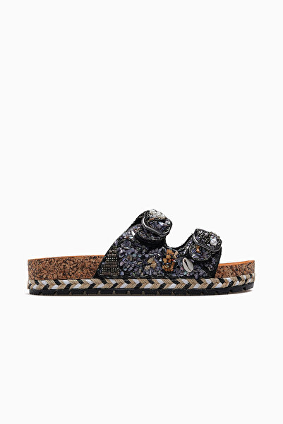 Guja Women's Stone Detailed Daily Slippers 26Y 26Y217-9 Black