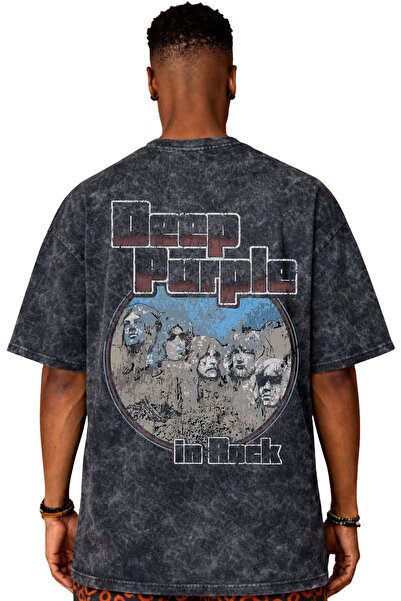 SEVBANO Deep Purple Rock Metal Music Band Back Printed Unisex Oversize Vintag...