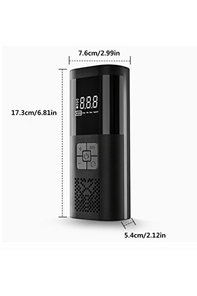 Others منفاخ إطارات محمول بقوة 150PSI |   شاشة رقمية، إضاءة LED، ثلاث سرعات، لاسلكي، شحن عبر USB، مناسب للسيارات والدراجات النارية والدراجات الهوائية والكرات الرياضية