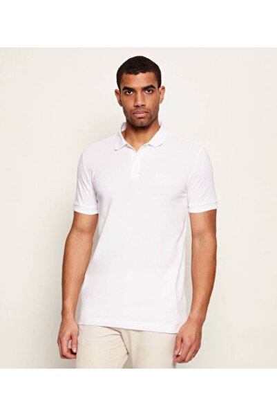 BOSS BEYAZ LOGOLU ERKEK POLO T-SHIRT