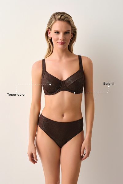 SUWEN Disco Balenli Toparlayıcı Bikini Üst