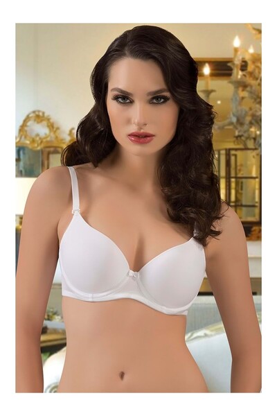 F.K Kadın Lingerie Düz Model Destekli Balenli Sütyen 122