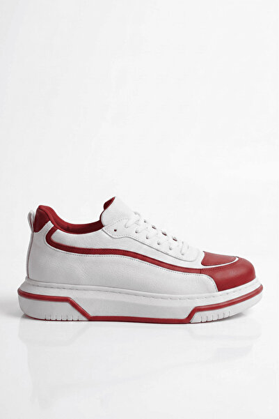 Zerenyus Zrc241X High Quality Orthopedic Sole Lace-Up Men's Sneaker White Red
