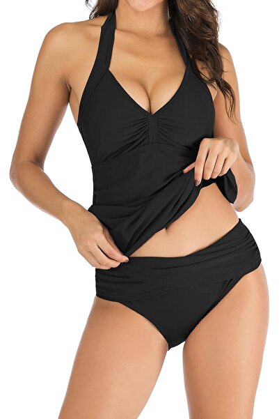 La Orchid Set Tankini Push-Up Laorchid pentru Femei, Costum de Baie din Două ...