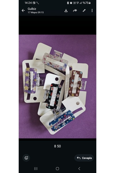 NO BRAND Marble patterned hair clip and small bobby pin set (please specify c...