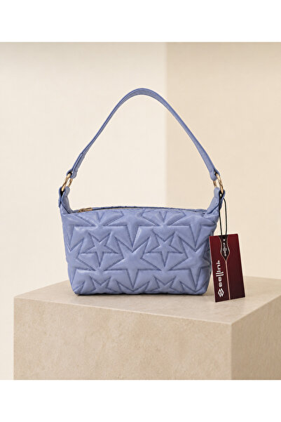 Sellini Star Embroidered Shaw Women's Crossbody Bag Blue