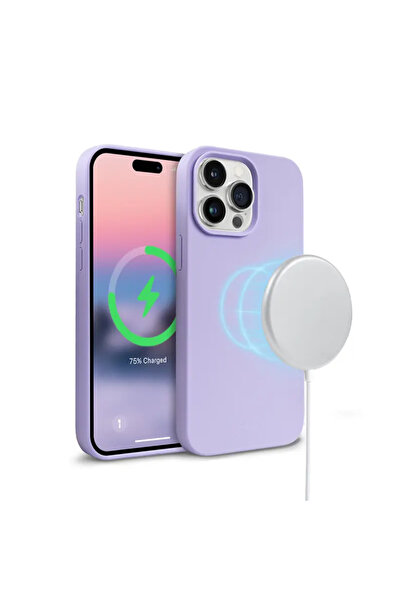 Crong Husă Magnetică Colorată - Etui iPhone 14 Pro Max MagSafe (violet)