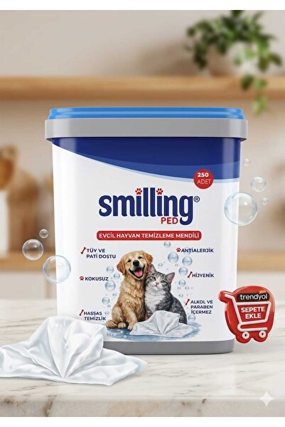 smilling ped EVCİL HAYVAN Kedi ve Köpekler İçin Islak Temizlik Havlusu - 250 ...