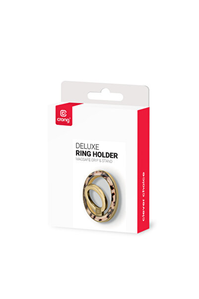 Crong Suport RING Deluxe - Suport magnetic pentru telefon MagSafe (Blonde Tor...