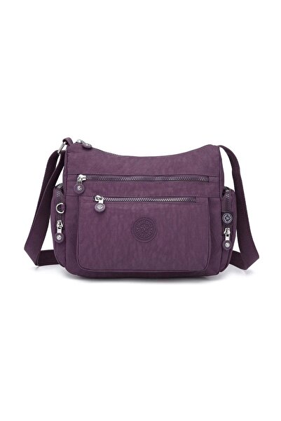 SMART BAGS SMARTBAGS KRİNKIL KUMAŞ KADIN ÇAPRAZ ÇANTA 1115 MÜRDÜM