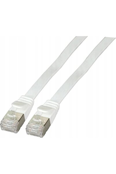 EFB Elektronik EFB RJ45 Cablu patch plat U/FTP Cat.6A PVC 1.00m alb