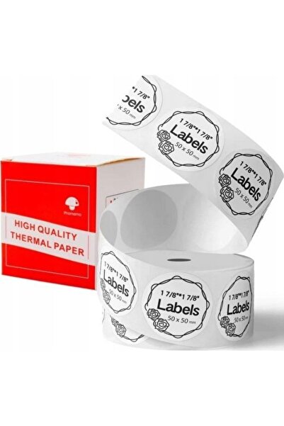 Phomemo Hârtie adezivă pentru etichete 140 etichete OkrƒÖg≈Çych M110 M120 M20...
