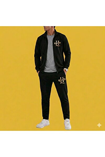 SILATU Halal Logo 3-Piece Zippered T-Shirt-Sweatpants -Set