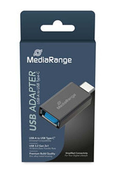 MediaRange Adaptor universal USB-A la USB-C negru