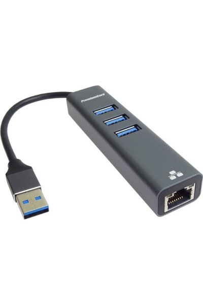 PremiumCord Adaptare√ © Adaptor USB3.0 la LAN RJ45 ETHERNET 10/100/1000 Mbps ...