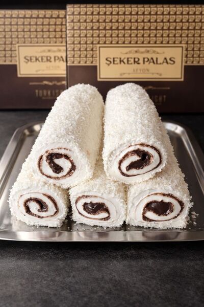 ŞEKER PALAS AFYON Çikolatalı Sarma Afyon Lokumu 500GR - Yoğun Akışkan Çikolat...