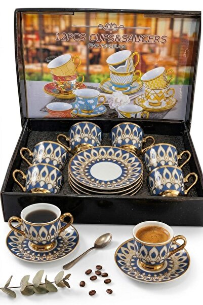 OEM Elegant Coffee Set – 6 Cups + 6 Saucers - Porcelain
