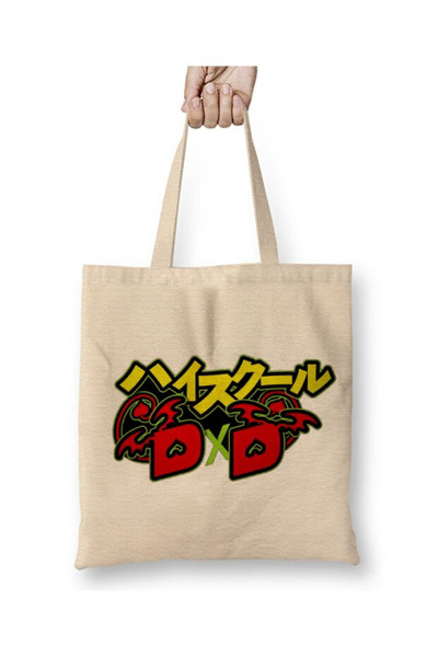 Toyaso High School Dxd Logo Anime White Tote Bag Long Handle Shopping Bag Bea...