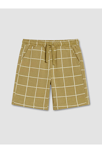 LC Waikiki RMZ GİYİM FARKİLY Pantaloni scurți pentru băieți, în carouri, brod...