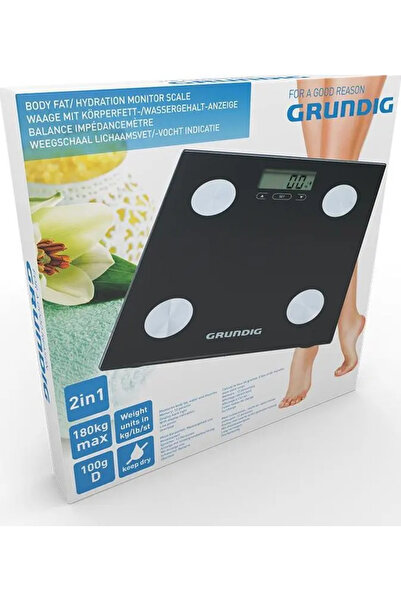 Grundig - elektroniczna waga ≈Çazienkowa, analiza masy cia≈Ça, BMI, do 180 kg