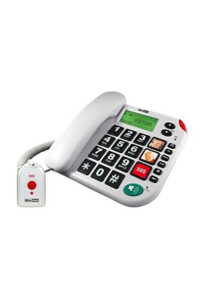 MAXCOM Telefon KXT481 SOS bia≈Çy