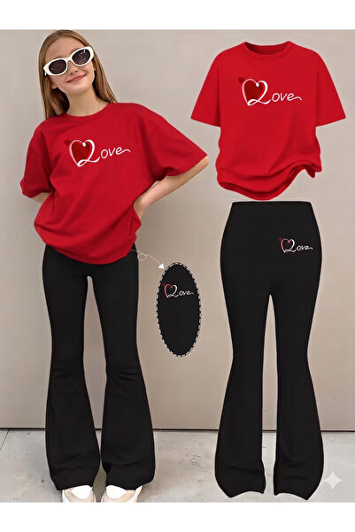 YUNAYT Set de pantaloni evazați și tricou spaniol pentru fete