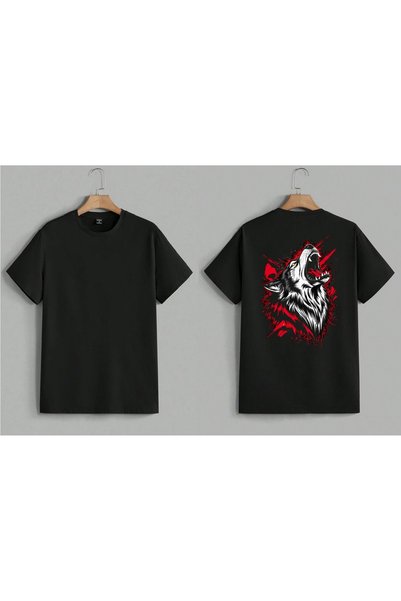 EFEVRA Wolf Print Oversized T-Shirt