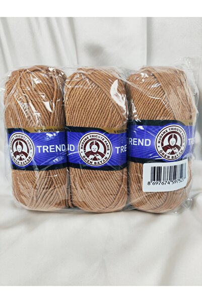 Ören Bayan TREND Fir de tricotat manual Milk Coffee (3 bucăți) - Culoare: 099