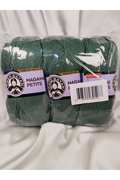 Ören Bayan MADAME PETİTE Fir de tricotat manual verde Cagla, anti-scămoșare (...