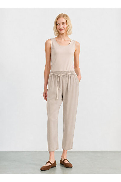 Selen Ekru Kadın Standart Fit Pantolon 26YSL5615