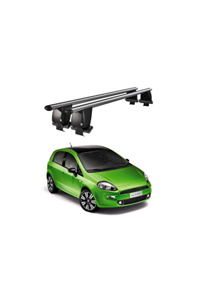 OEM Aluminum car trunk crossbars compatible with smooth roof Fiat Punto III 1...