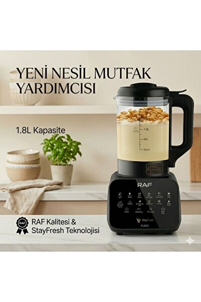 raf Isıtıcılı Profesyonel Blender Çorba Yapıcı Ve Smoothie Mikser 8 Bıçaklı 1...