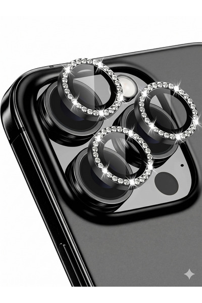 Noppax Stone Glitter Camera Lens Lens Cover Compatible with iPhone 16 Pro Max