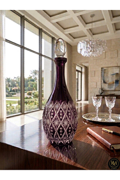 Kristal Market El İşçiliği Eternal Model Zemzem Su Şerbet Şişesi