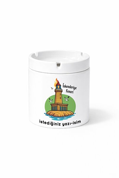 Kirbi Reklam هدية منفضة سجائر مطبوعة على الوجهين من Diger Alexandria Lighthouse