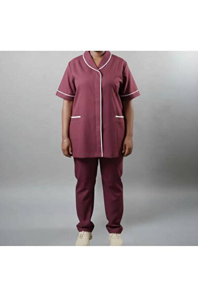 Generic Burgundy Female Worker Uniform