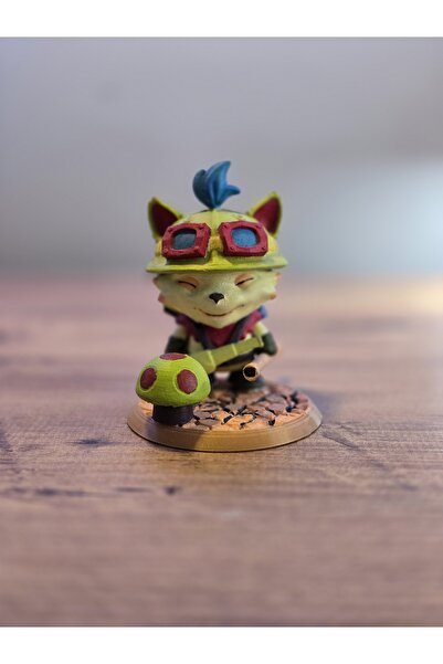 Pilovestik League Of Legends Teemo Figür - 13cm PLA 3D Baskı El Boyaması Hedi...