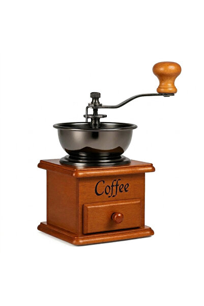 MOTTO Vintage Ahşap Manuel Kahve Değirmeni Premium Coffee Grinder