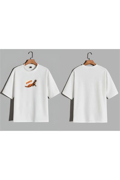 EFEVRA Monkey Punch Printed Oversized T-Shirt