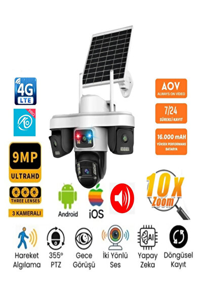 Ok-301 4G AOV 3 Lens PTZ Kamera