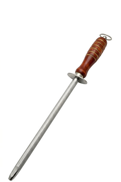 Generic Professional Diamond Sharpening Rod 44cm - Rosewood Handle - Kitchen ...
