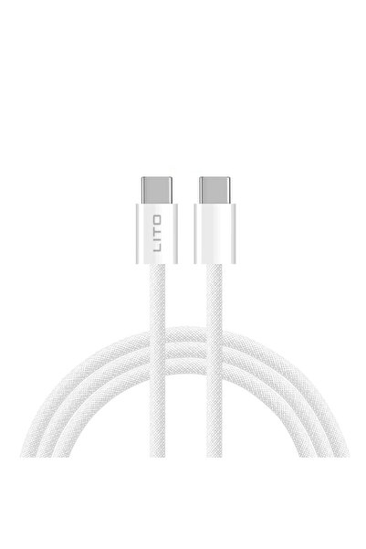 Lito - Data Cable (LD04CC) - Type-C to Type-C, Fast Charging PD60W, 1m - Whit...