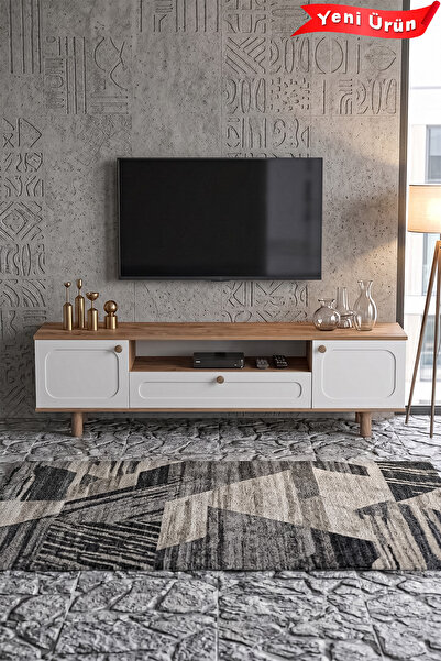 Platinreyon Bohem 180 cm 3 Kapaklı TV Ünitesi - Geniş TV Sehpası - [Sunta]
